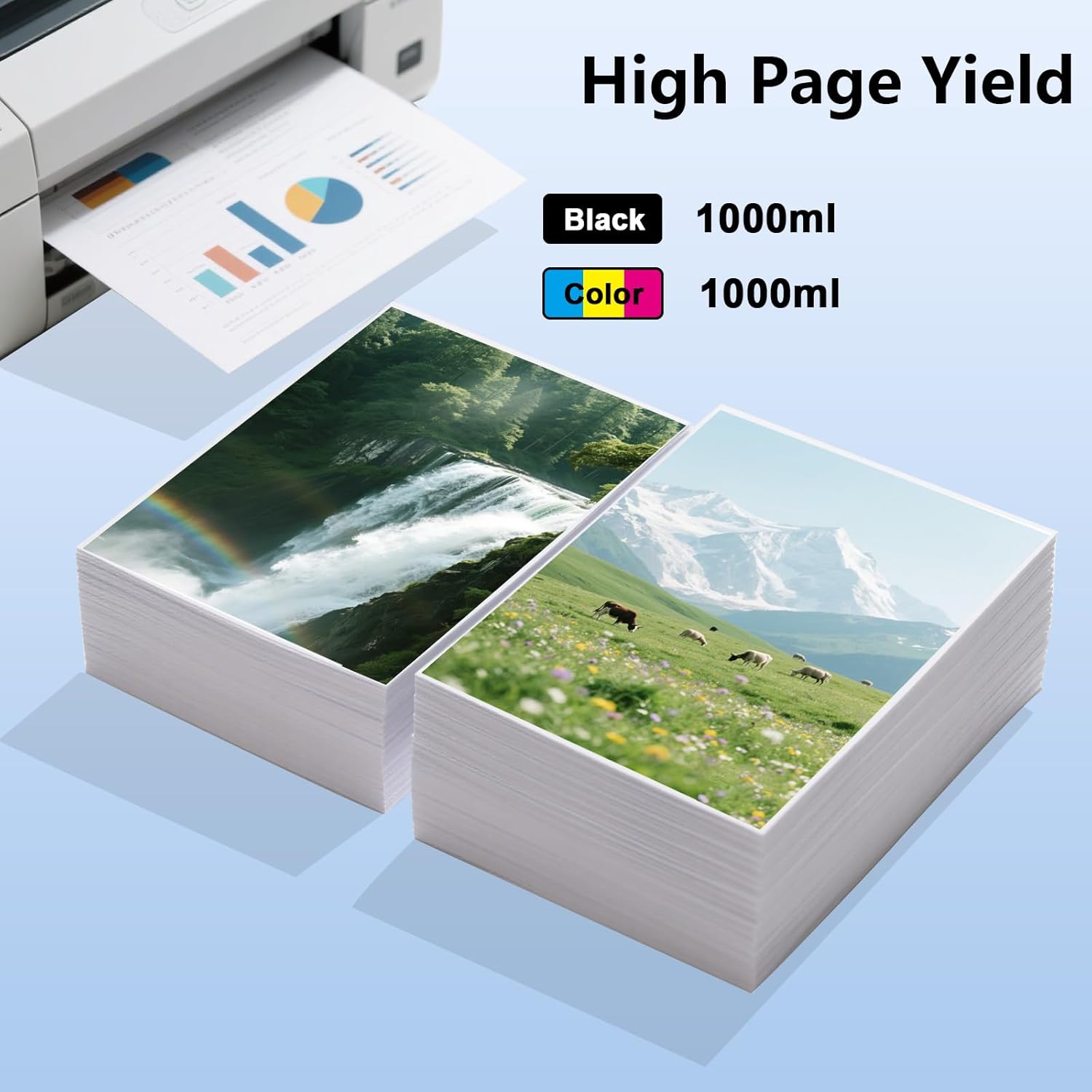 Eco Solvent Ink for Wide Format Grand Format Printers Use for DX4 DX5 DX7 DX9 DX10 DX11 XP600 TX800 Printhead, Mimaki, Roland, Mutoh (1000ml/PCS)