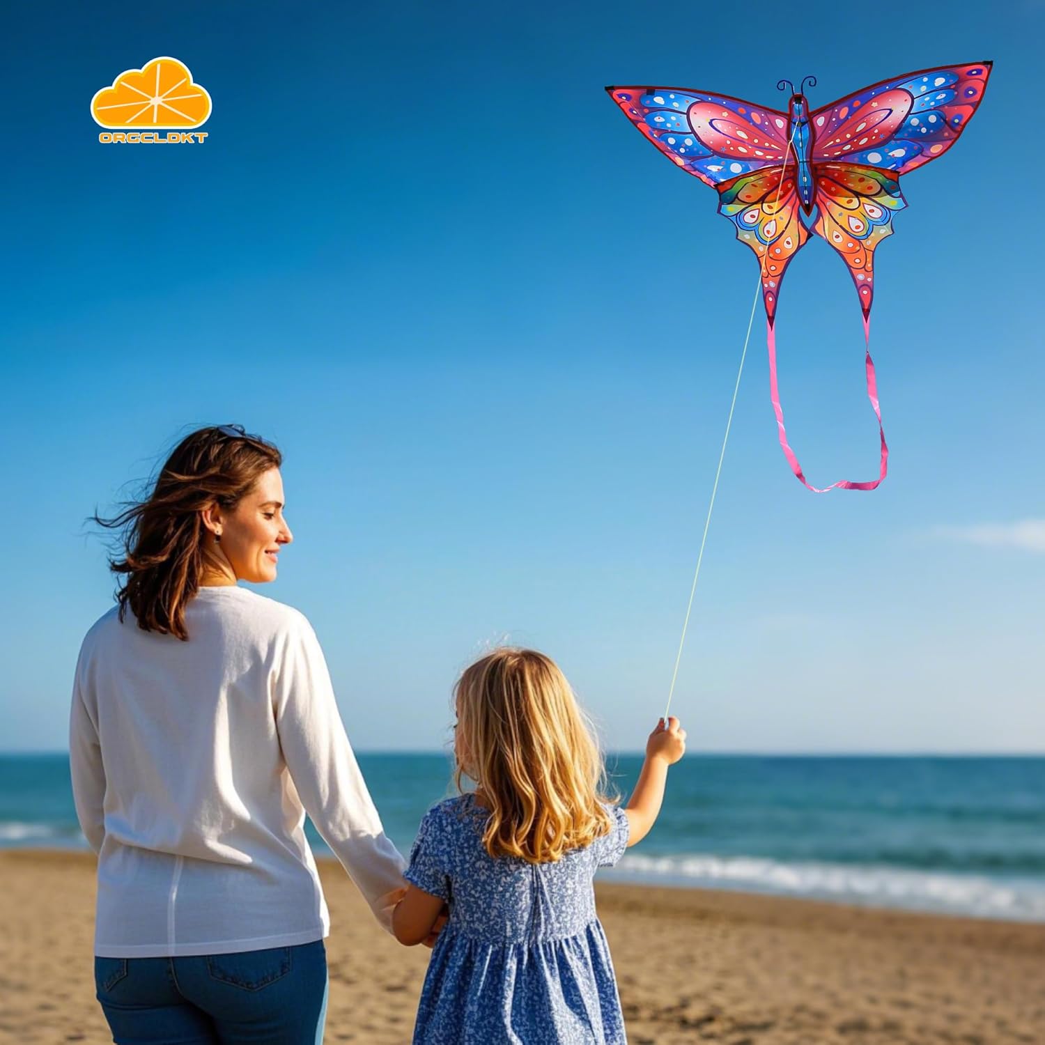 ORGCLDKT-Quadwing Bionic Flying Insect Kite-Butterfly Kite/Dragonfly Kite, Super Easy to Fly with, Ideal for Kids, Adults, Girls, Boys. Kites for The Beach, Grassland, Hiking