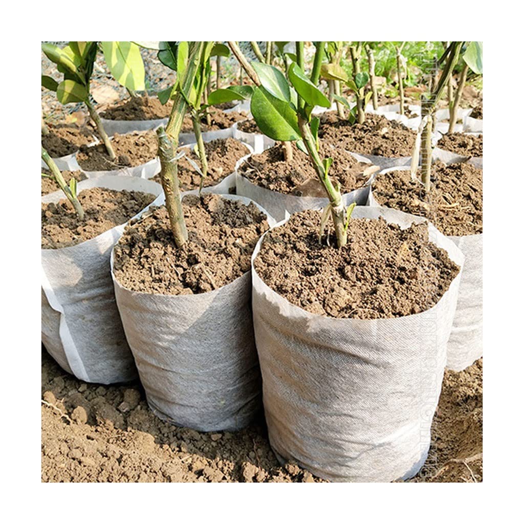WYNLBZQ Biodegradable Non-woven Nursery Bags, For Plant Grow Bags Fabric Seedling Pots Eco-Friendly Aeration Planting Bags (Size : 9x13cm (100pcs))
