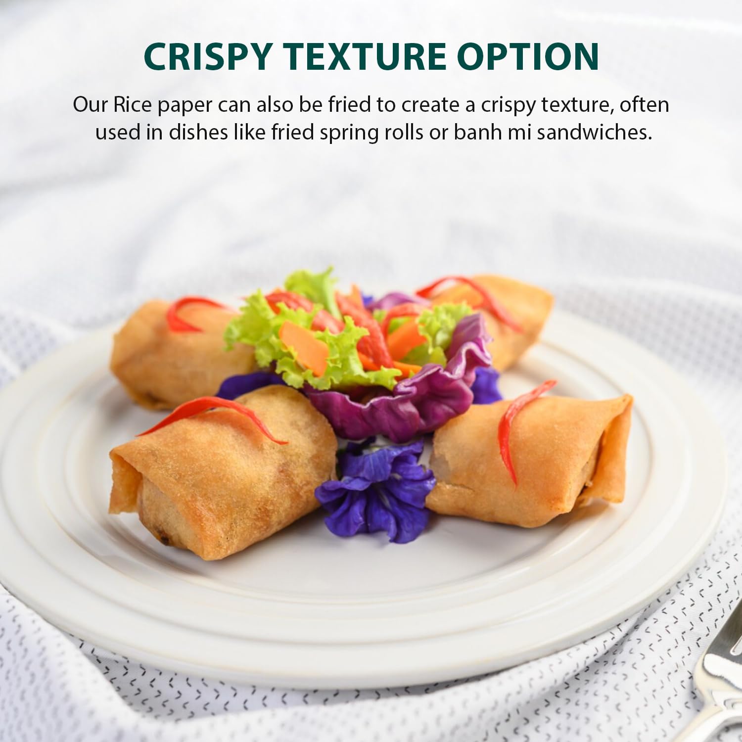 Soeos Rice Paper Wrappers (Round, 22cm) - Image 10