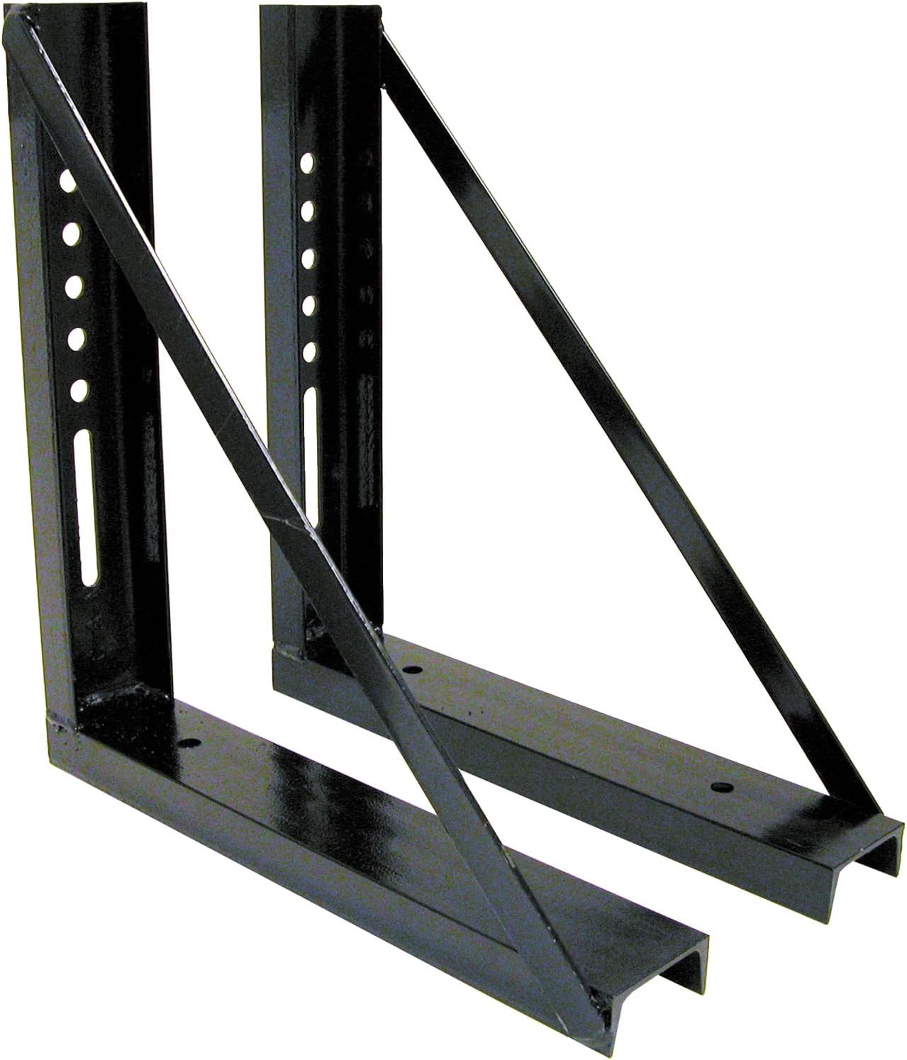 Buyers Products 1701005 Heavy Duty Welded Black Structural Steel Mounting Brackets for Underbody Truck Tool Box, Set of 2, 18 x 18, Corrosion Resistant, Universal Hole Pattern For Quick Mounting