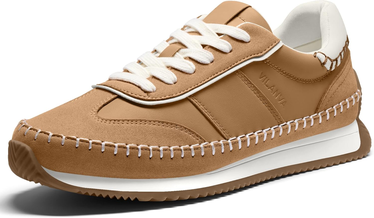 Vilanva Women's Fashion Sneakers Casual Tennis Shoes with Non-Slip Retro Gum Sole Ladies Walking Trendy Footwear