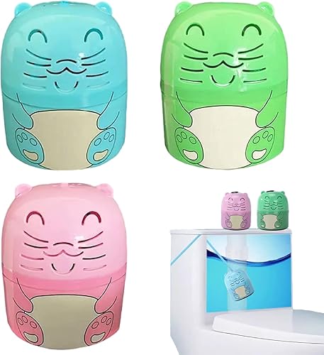 Miniatura 7 de Joygoodta Paquete de 3 pastillas limpiadoras de inodoro con aromas frescos, bonitos limpiadores de inodoro para baño, suministros de limpieza de