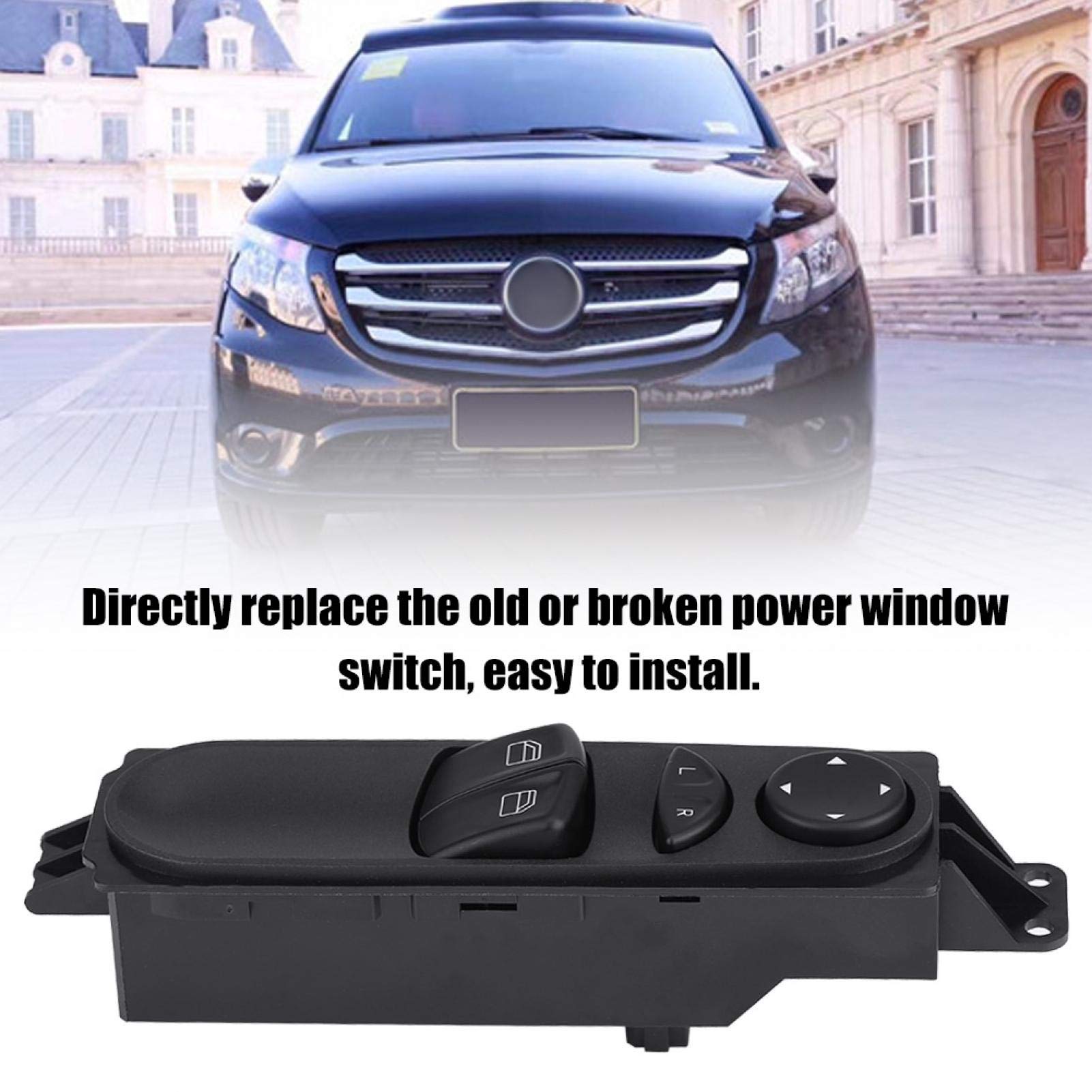 Fensterheber Schalter,Hauptschalter für Auto-Hauptfensterschalter, Fensterheberschalter, Passend für Vito 2003-2014 W639