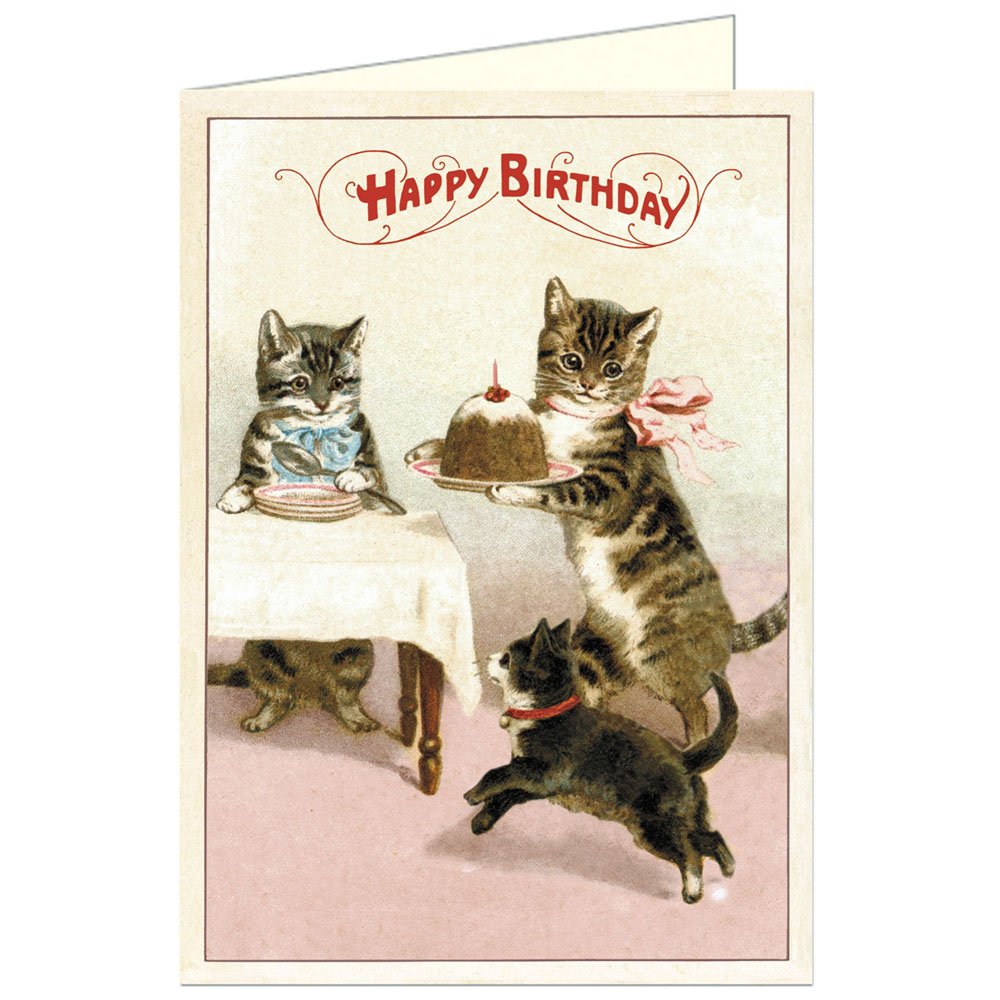 Cats Birthday Greetings - Card by Cavallini