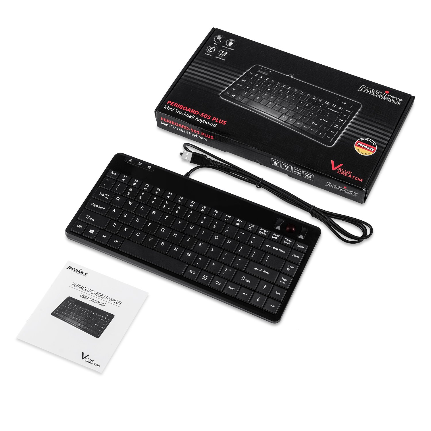 Perixx Compatible Tastatur PERIBOARD-505H Plus