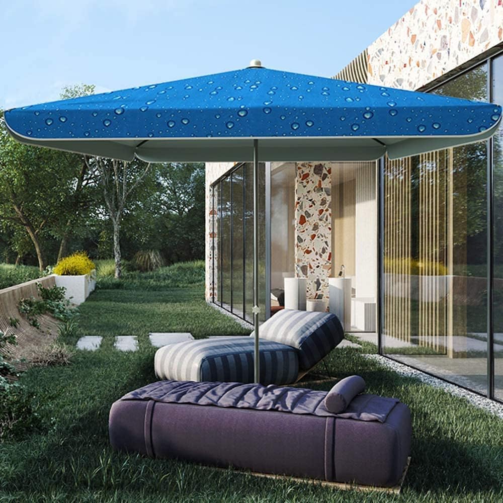 Commercial Rainproof Parasol Two-in-one Patio Umbrella Outdoor Garden Umbrella Large Square Beach Umbrella Suitable For Swimming Pool Shops 3x3 M (Red)