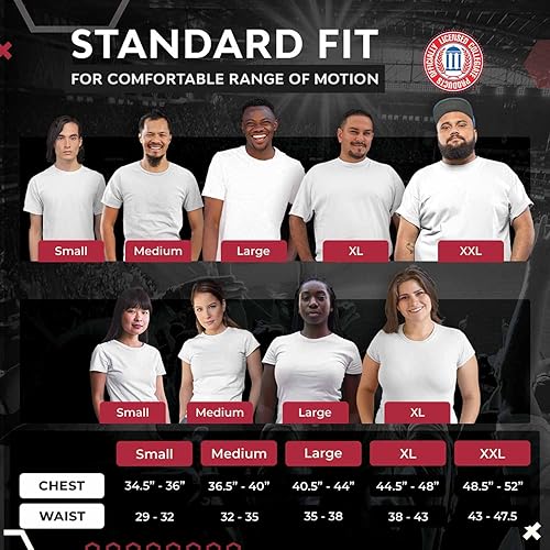 Miniatura 6 de Campus Colors NCAA Gameday - Camiseta de algodón para adultos, calidad premium, estilo semiajustado, producto oficial