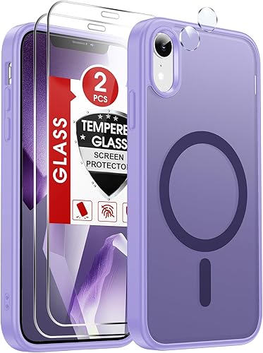 Miniatura 71 de LeYi Funda para iPhone XR: con protector de pantalla X2 + 2 funda para cámara [compatible con MagSafe] Funda protectora magnética i iphoneXR, Negro