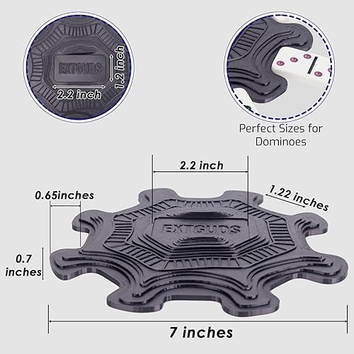 Miniatura 3 de Accesorios de dominó de tren mexicano, cubo de plástico para dominó de tren mexicano, centro de mesa para mexicanos, 5.8 pulgadas, hasta 8