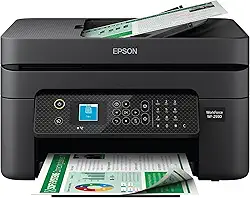 Epson Impressora multifuncional sem fio Workforce WF-2930 com digitalização, cópia, fax, alimentador automático de documentos, impressão frente e verso automático e tela colorida de 1,4 polegadas,
