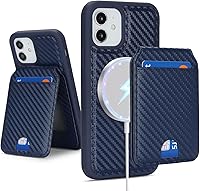 Vista 36 de Havaya Funda para iPhone 12 y iPhone 12 Pro, cartera compatible con magsaf 2 en 1, desmontable magnética con tarjetero y ranura trasera