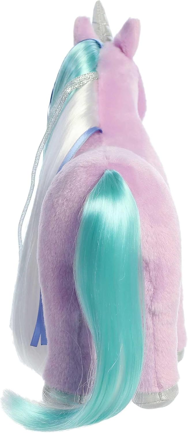 Aurora® Exquisite Breyer® Mane Event Twilight Unicorn Stuffed Animal - Realistic Detailing - Imaginative Play - Purple 12 Inches
