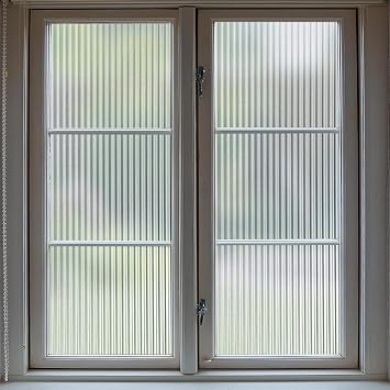 VELIMAX Reeded Glass Window Film + VELIMAX 1/2-Inch Reeded Glass Window Film 17.7" x 78.7"