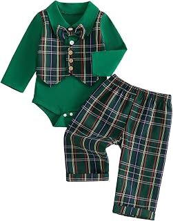 Baby Formal Outfit Boy Newborn Gentleman Romper Pants Fall Set