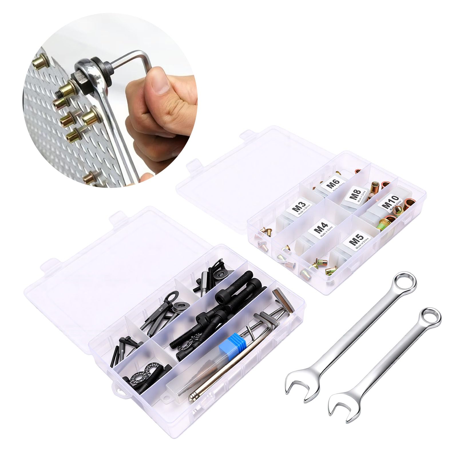 Jeffergarden Kit de Herramienta para Tuerca Remachable de 108 Piezas,
