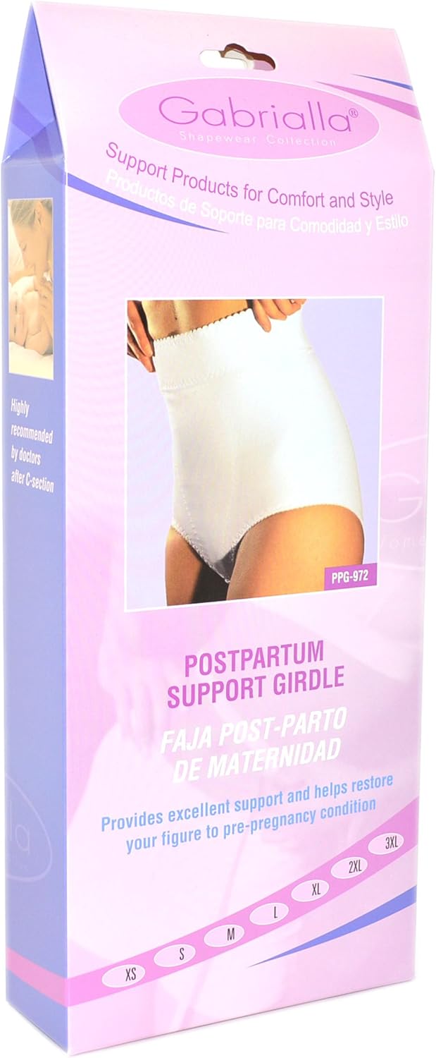 GABRIALLA Postpartum Body Shaping Support Girdle Panty – C-Section - Post Surgery - Abdominal Back Pain PPG-972, X-Large