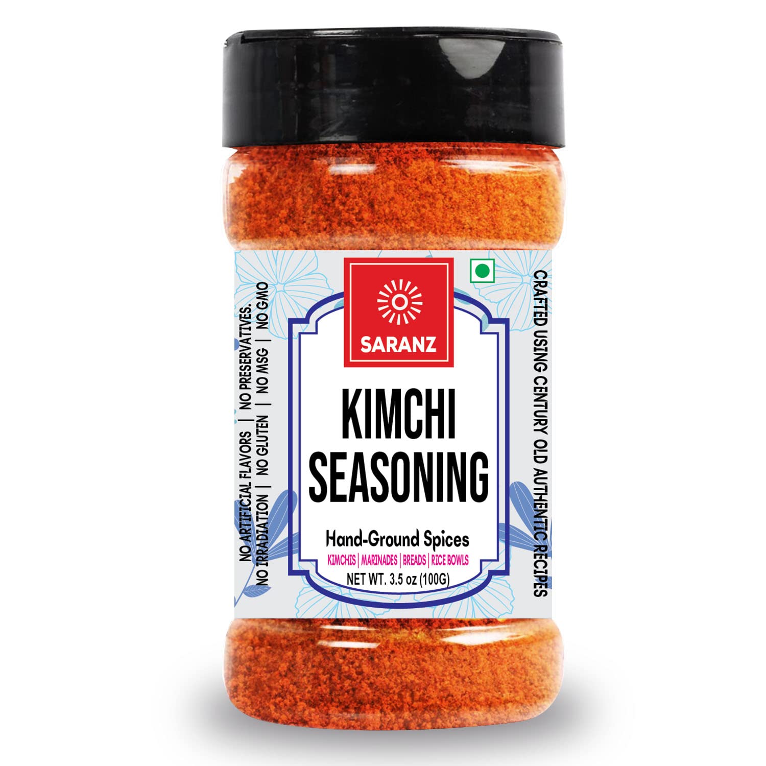 SARANZ Kimchi Mix Exotic Seasoning | Perfect for Snacks, Kimchi, Marinades, Rice Bowls, Breads Aromatic and Flavoured Vegan | Enjoy with Ramen Noodles, Korean Rice & Snacks (100 Grams Sprinkler Jar) (B09XHP65QH) Amazon Price History, Amazon Price Tracker