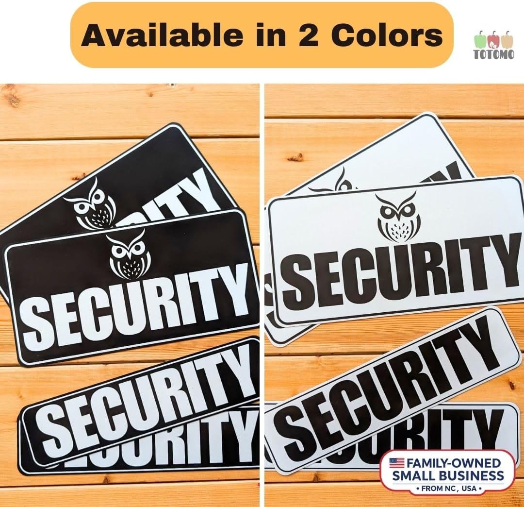 TOTOMO Reflective Security Magnet for Car 4 Pack Reusable Vehicle Magnetic Signs for Side and Rear Placement High Visibility Night Reflective Security Vehicle Identification Black