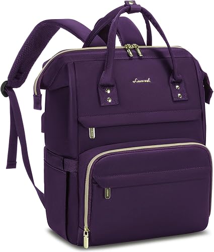 Miniatura 7 de Mochila para laptop para mujer de trabajo, bolsa de laptop para profesor, elegante, mochila de negocios, bolsa para portátil, color rosa