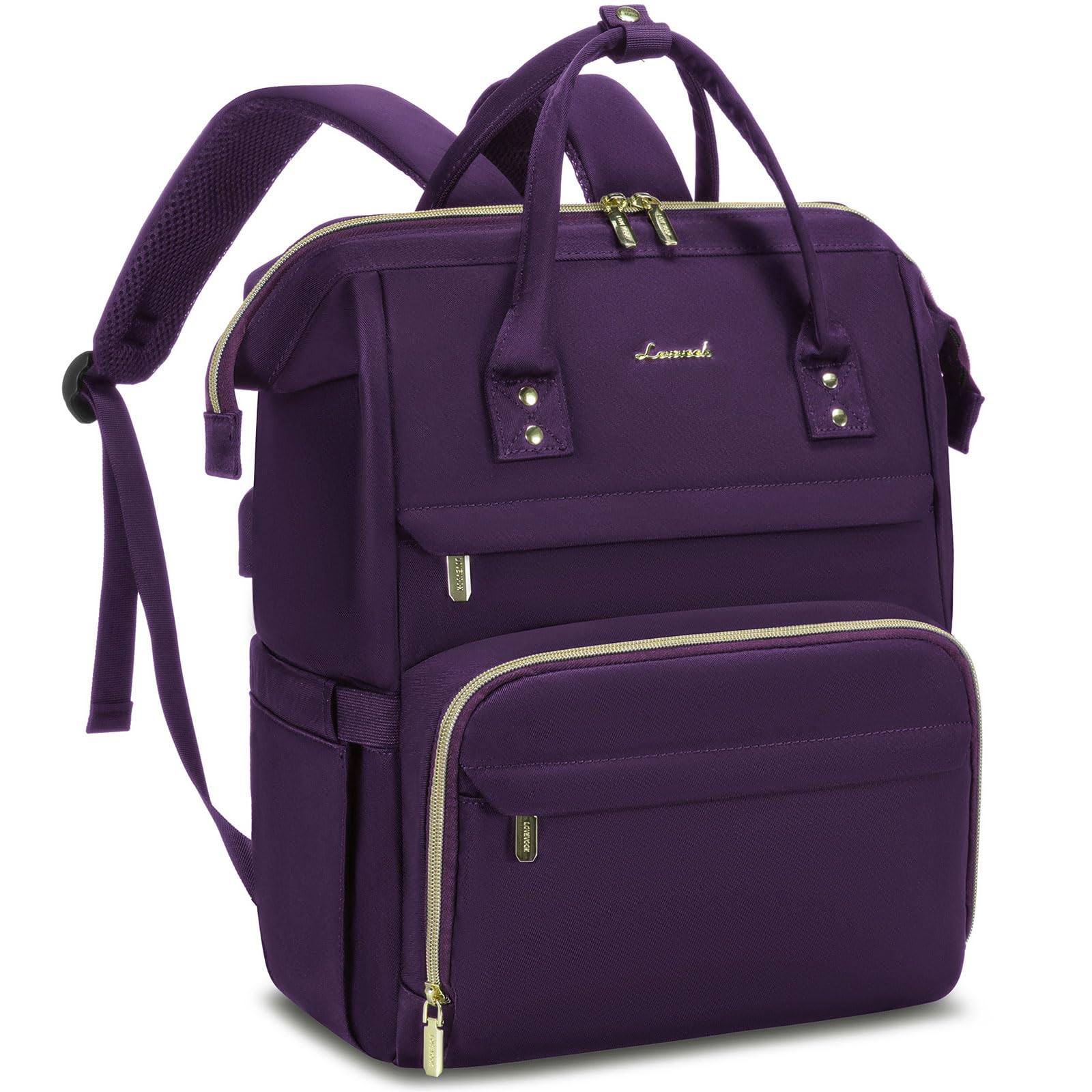 LOVEVOOK 15.6 inch Laptop Backpack for Women, Teacher Nurse Bag, Waterproof Work Backpack for Travel, Commuter, College