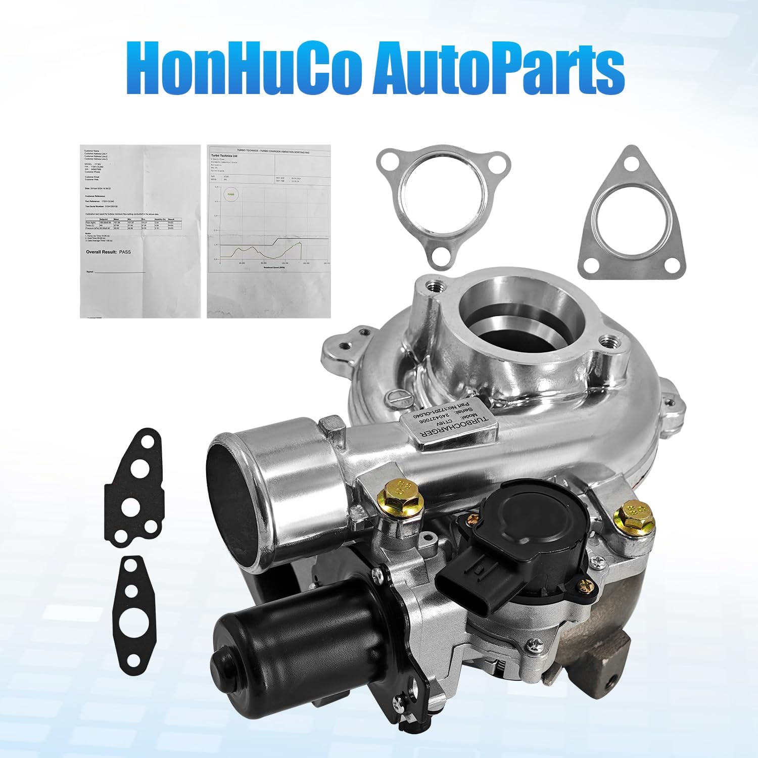 1KD-FTV D4D Turbocharger CT16V with Actuator Compatible with Toyota Hilux 2005-2015 For Toyota Land Cruiser Prado 2004-2019 3.0L Replace# 17201-0L040 17201-30160 17201-30161 Turbo