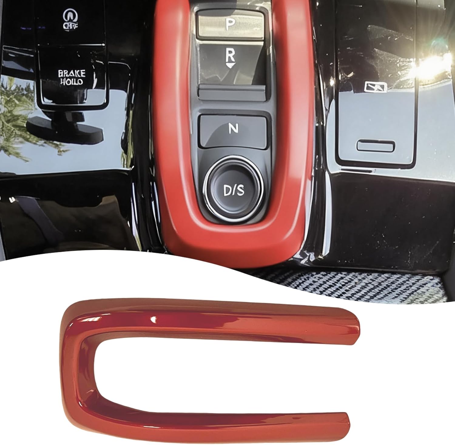 MUXEE Car Shift Panel Trim Cover for 2022-2026 Acura MDX, ABS Wine red Gear Shifter Console Panel Overlay, Interior Dashboard Accessories Full Set