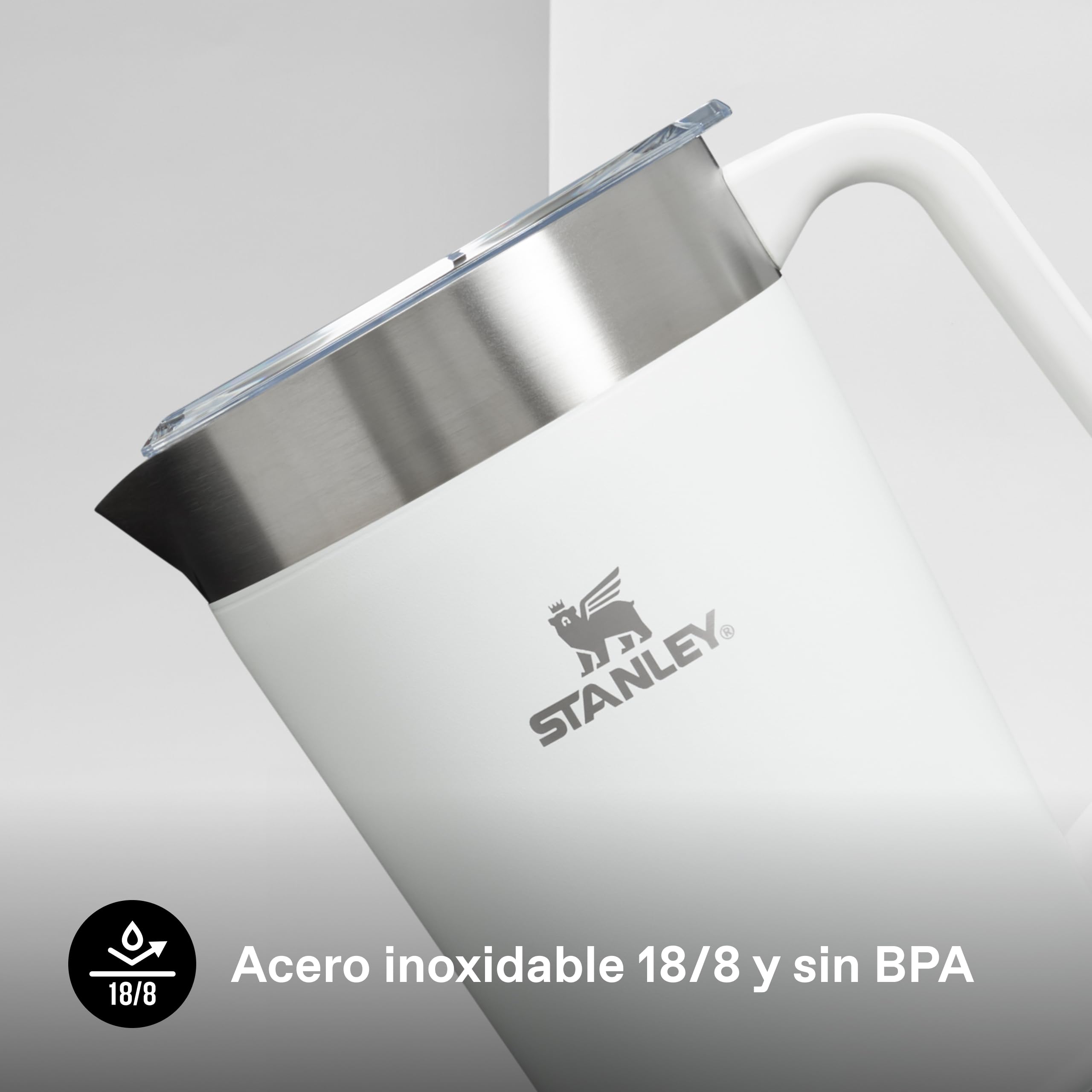 Stanley 1913 Stay Chill Jarra 1.9L - Mantiene 8 Horas Fría - Hielo Hasta 29 Horas - Sin BPA - Doble Pared de Espuma - Apta para Lavavajillas - Asa Resistente - Frost