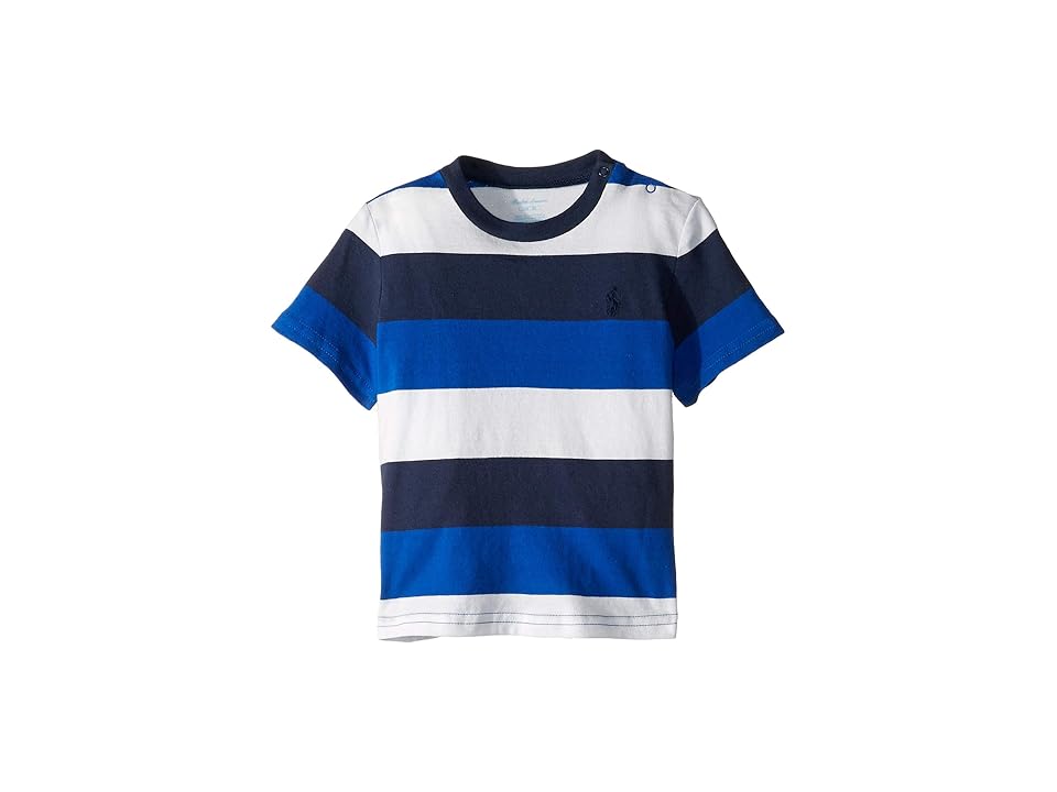 

Ralph Lauren Baby Striped Cotton Jersey Tee (Infant) (Sapphire Star Multi) Boy's Clothing