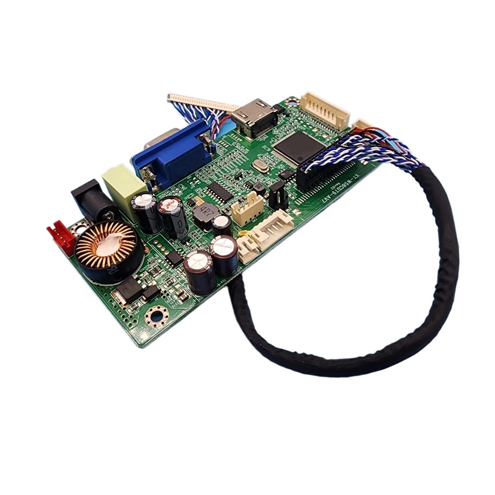 For scheda di controllo dello schermo LCD da 17-27 pollici HDMI VGA a scheda madre di controllo LVDS FHD Inverter di retroilluminazione a LED integrato Cavo da 30 pin(1366-768)