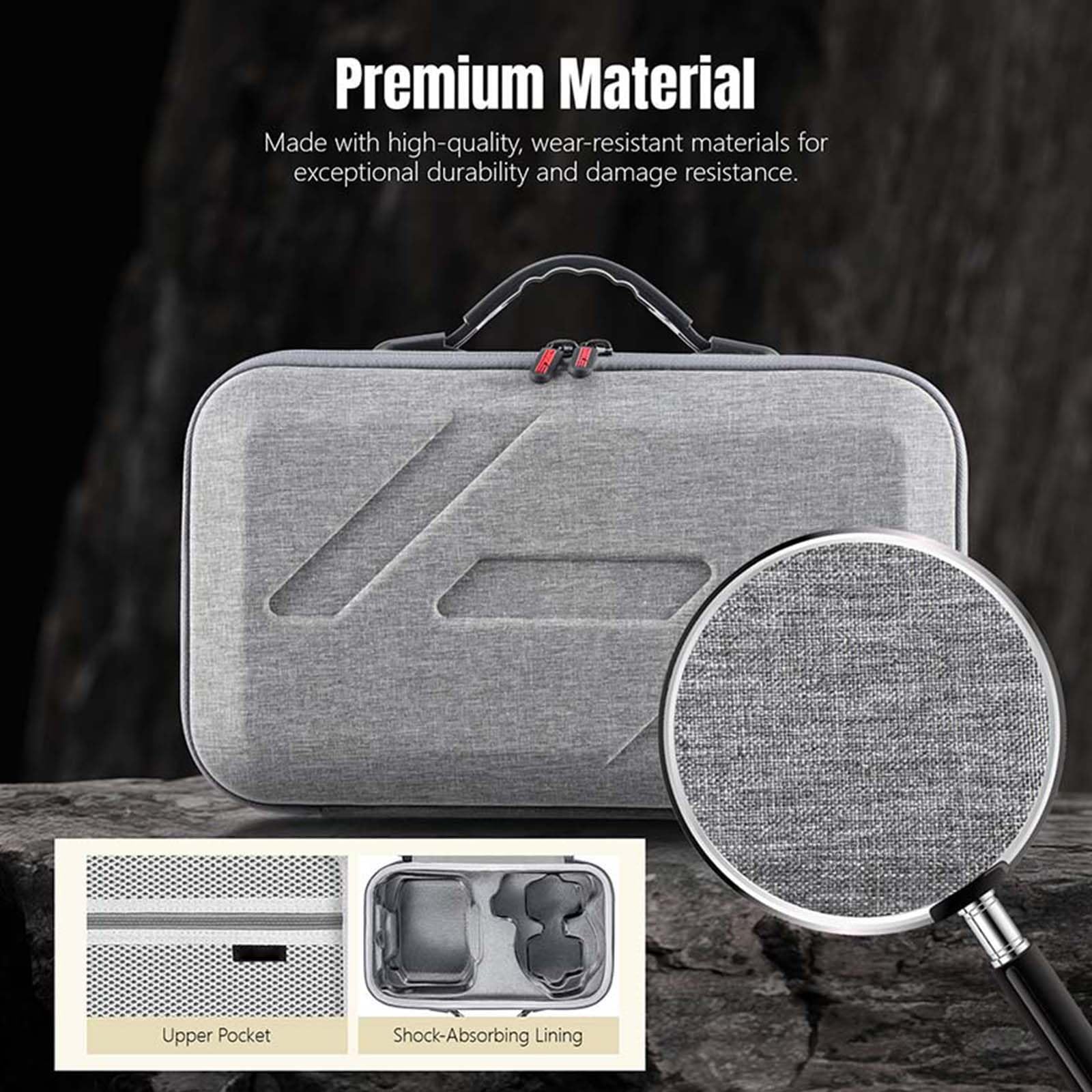 Przenośne etui do przechowywania DJI FLIP przenośna walizka ręczna torba na ramię torba do przechowywania nylonowe etui ochronne pudełko podróżne, Szary, etui na drona