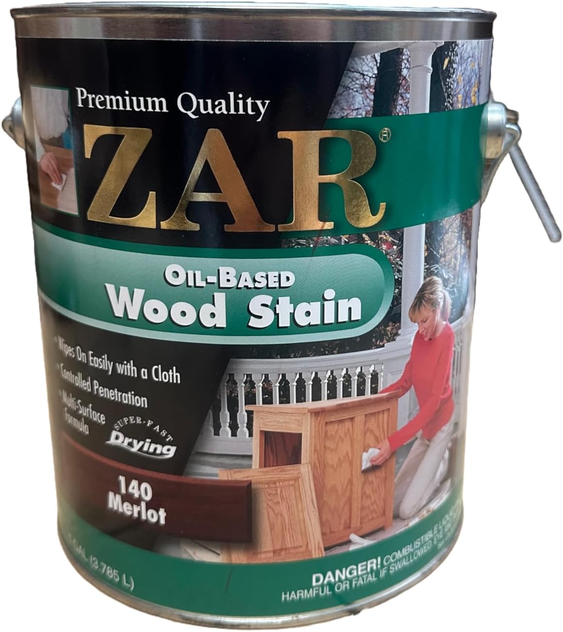 ZAR Oil-Based Wood Stain, Merlot 140, 1 Gallon