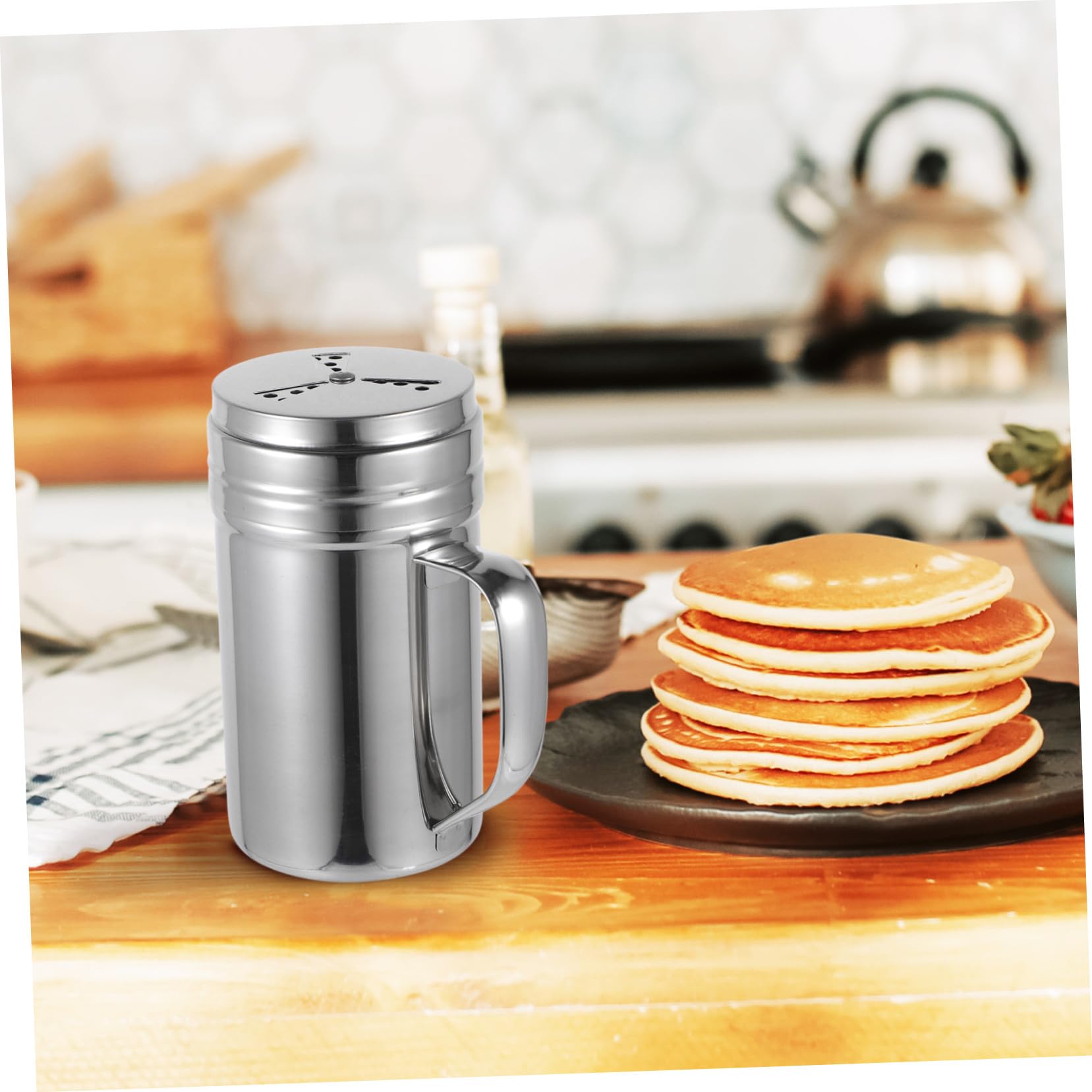 DOITOOL Saleros y Pimenteros de Acero Inoxidable 304 Agitador, Tarro Grande Multiuso Mango, para Cocina y Comedor, Recipiente para Condimentos Domésticos y Restaurantes