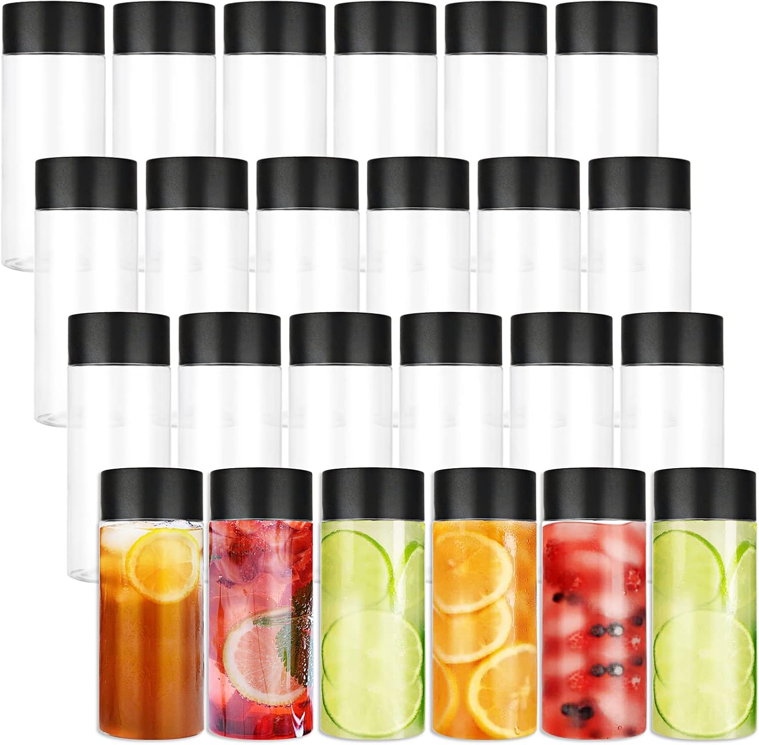 AKOLAFE 24PCS Sensory Bottles Empty 300ml Plastic Bottle 10oz Empty