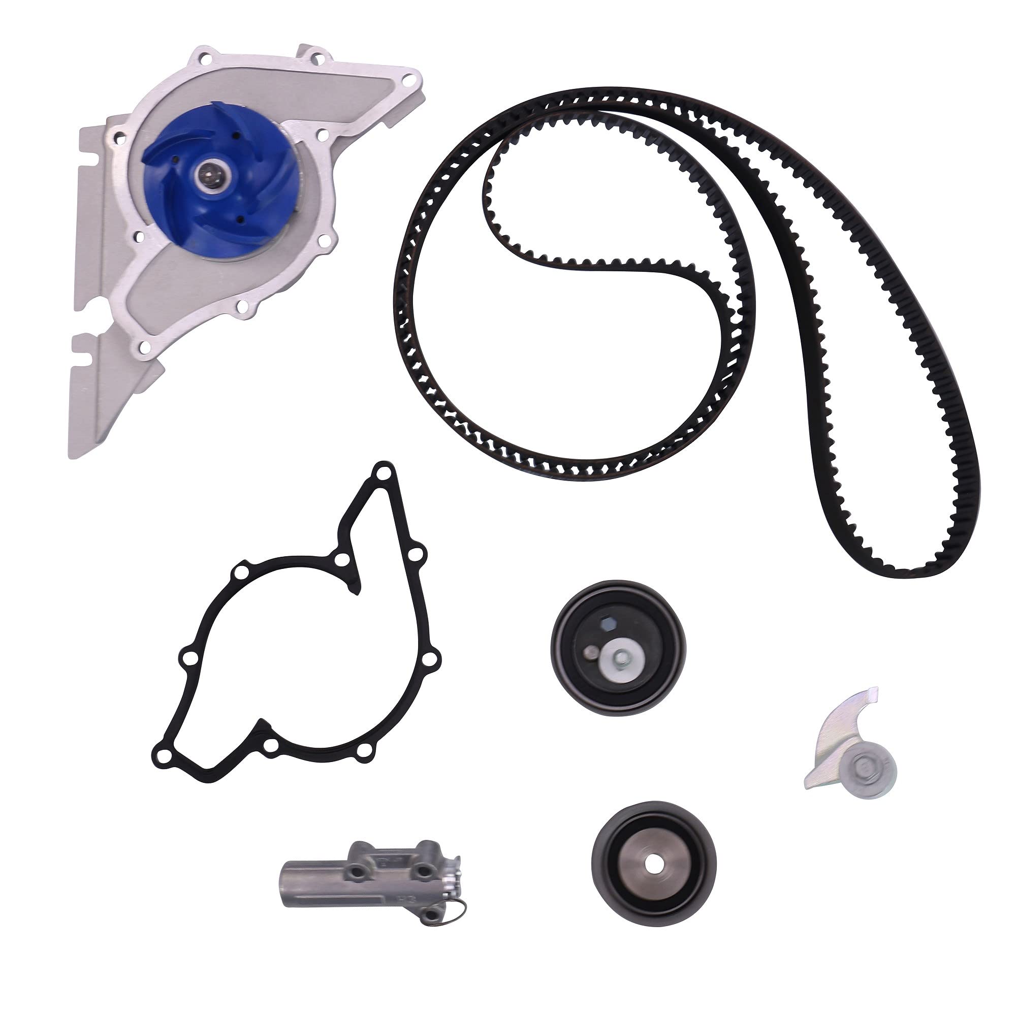 SKF Wasserpumpe und Zahnriemensatz mit Spannrolle und Dämpfer mit Dichtungen VKMC 01903-1 Höhe 190 mm Länge 275 mm Breite 250 mm - OE-Qualität