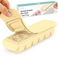 Vista 29 de Bandeja doble hermética delgada de varios cubos (6 cubos, rosa pastel)