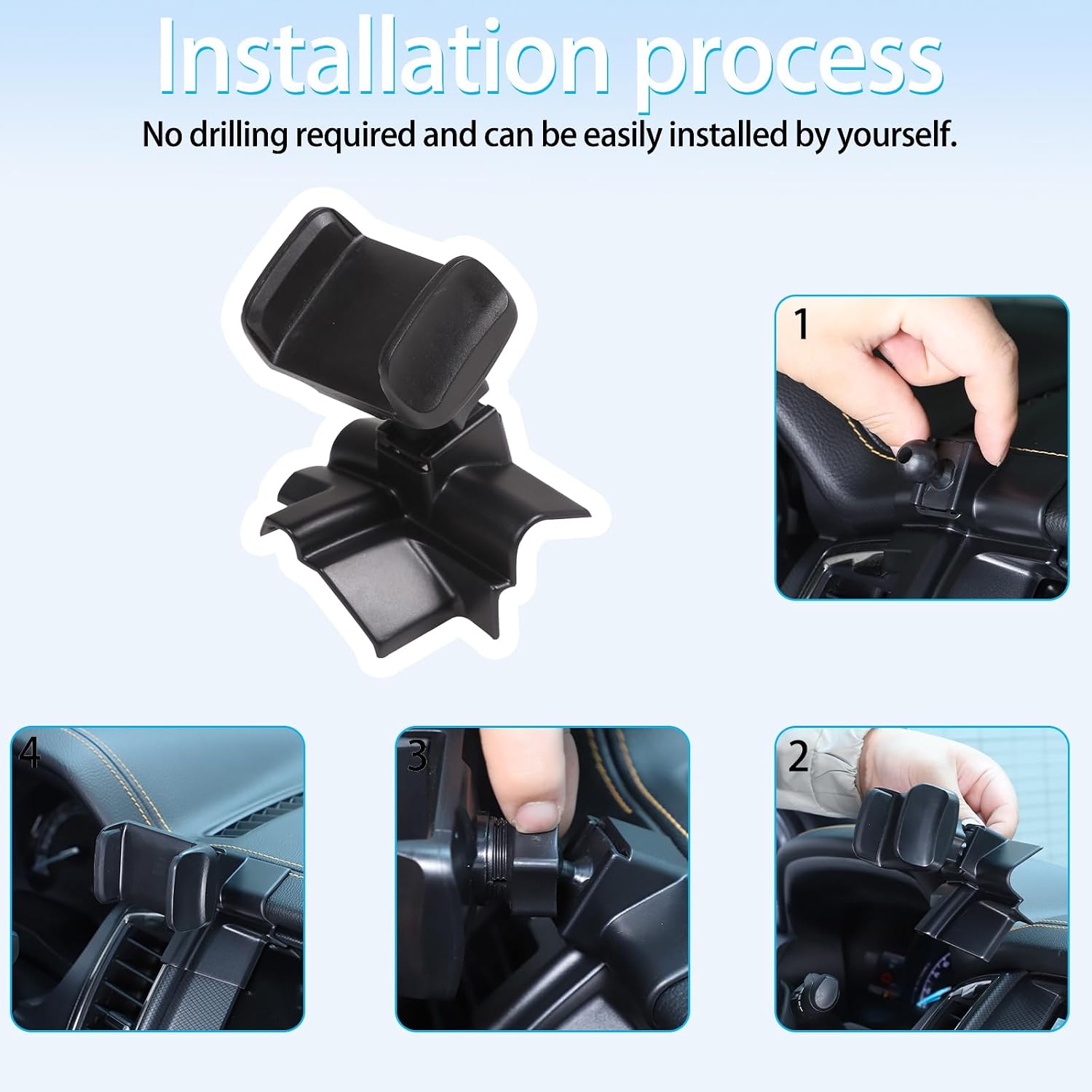 Lcojicep Mobile Phone Holder the Navigation screenCompatible with Ford Ranger 2015-2021 Car Phone Mount Accessories, Central Control Vent Mobile Phone Holder (Left Style A) image 3