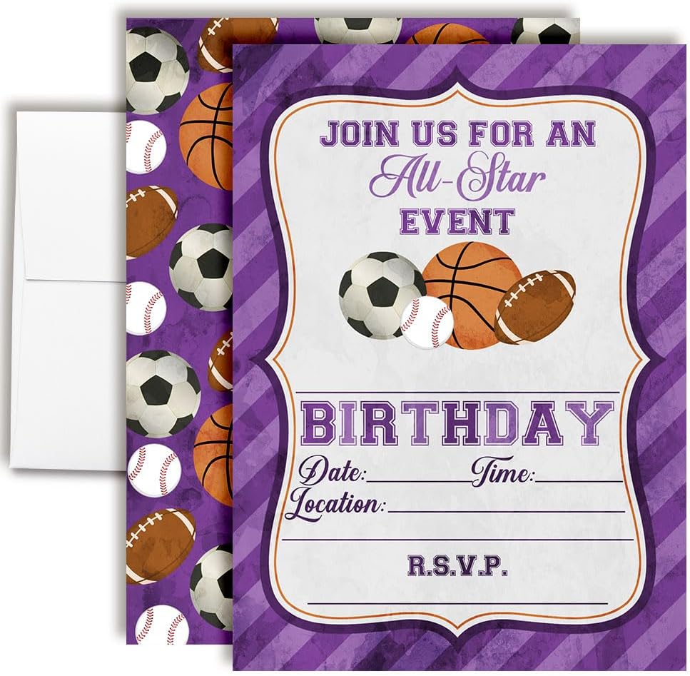 Amanda Creation Mini Golf, Putt Putt Birthday Party Fill In Style Invitations for girls. Set of 20 including envelopes