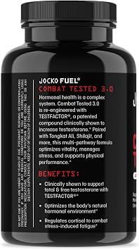 Jocko Fuel Test Booster for Men - Natural Endurance, Stamina, Strength Booster - Muscle Builder for Men with Ginger Root, Shilajit, Tongkat Ali, 120ct (30 Servings)
