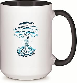 Dark Creature Demon Gift for Horror Fans Creepy Demon in the Forest 11oz 15oz Inner Color Accent Mug