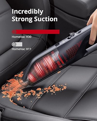 Miniatura 2 de eufy by Anker, HomeVac H30 Venture, aspiradora de coche inalámbrica, 80 AW, 16 kPa, fuerte potencia de succión, ultraligera 1.78 libras, base de