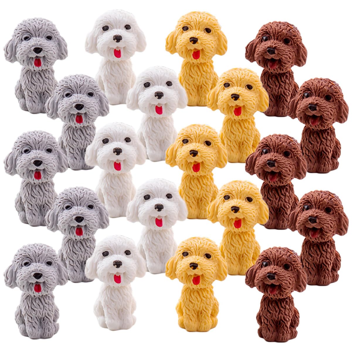 VILLCASE 5 Sätze Hund Radiergummi Cartoon-radiergummis Teddybären-radiergummis Kauspielzeug Für Hunde Ausgestopft Tierischer Radiergummi Preise Für Klassenzimmer 20 Stück * 5