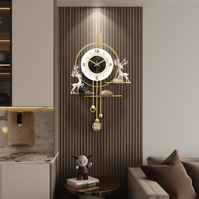 Reloj de Pared Moderno Oro Grande 27.5 Pulgadas Silencioso miniatura 6