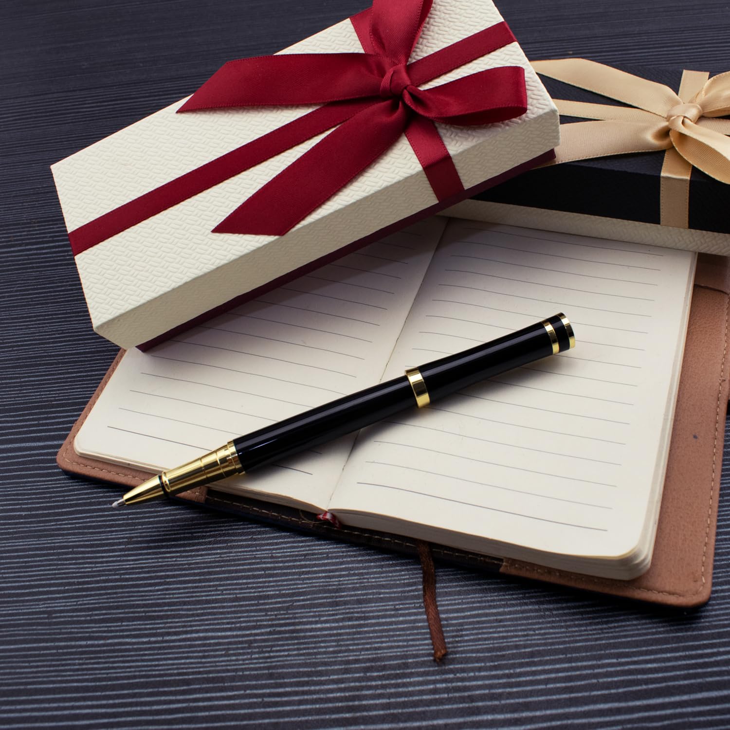 Yastar Penna Business Personalizzata In Metallo | Con Incisione E 2 Ricariche | Set Regalo Con Astuccio