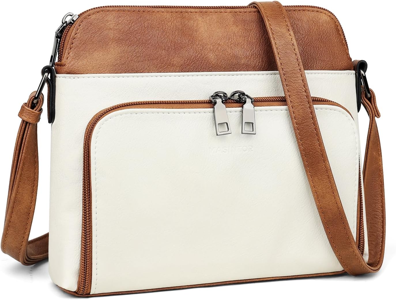 MASINTOR Crossbody Purse Bags for Women, Multi-Pocket Soft Leather Shoulder Purse with Tassel, Lightweight Travel Handbag - Image 8