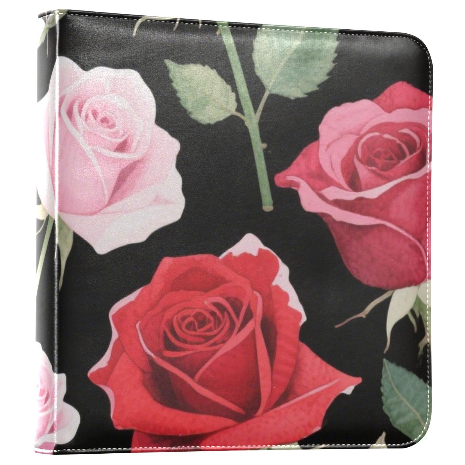 Photo Album 4x6, 5x7,6x8,Artificial Leather Photo Albums with 20 Detachable Sheets Rose Pattern for Family Wedding,Multi 15