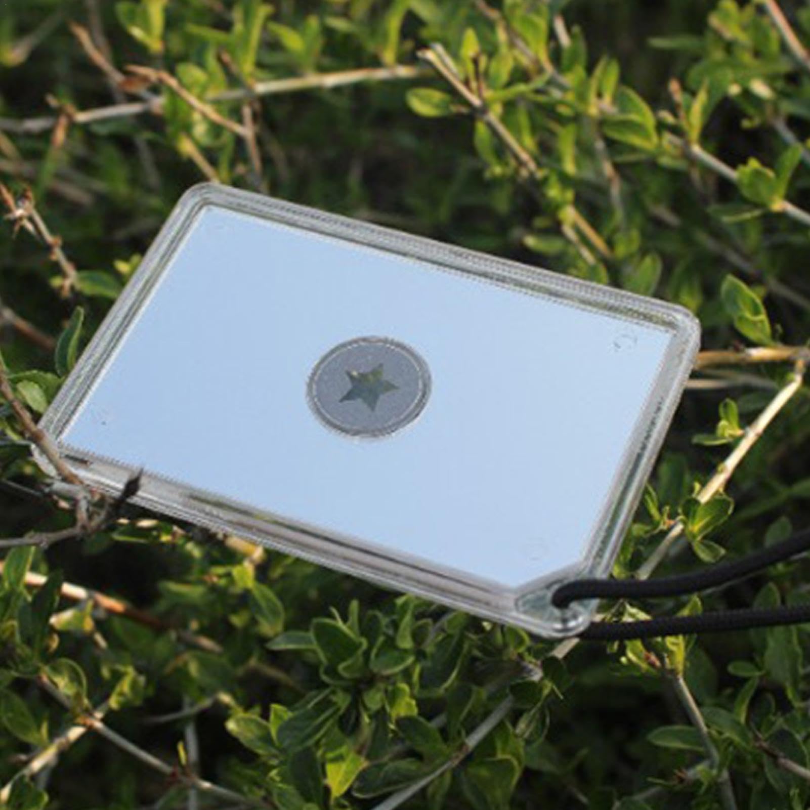 Miroir De Poche Compact Miroir De Signalisation Compact En Alliage D'aluminium - 7x6cm - Pour Randonnée, Survie, Camping Miroir De Table Voyage