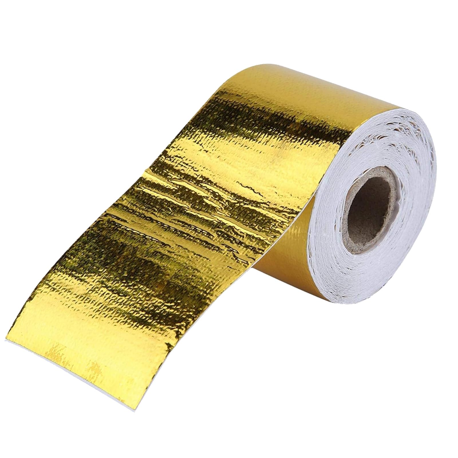 Crumye Adhesive Tape, Car Heat Shield Tape, 10M x 5cm Golden Car Aluminum Foil Adhesive Reflective Heat Shield Wrap Tape for Firewalls Fuel Cells Engine Covers