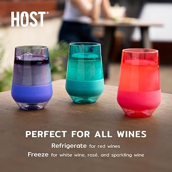 HOST Freeze XL Cooling Cup in Double Walled Insulated Freezable Drink Chilling Tumbler with Freezing Gel, 12 Ounces - Set of 2, Marble