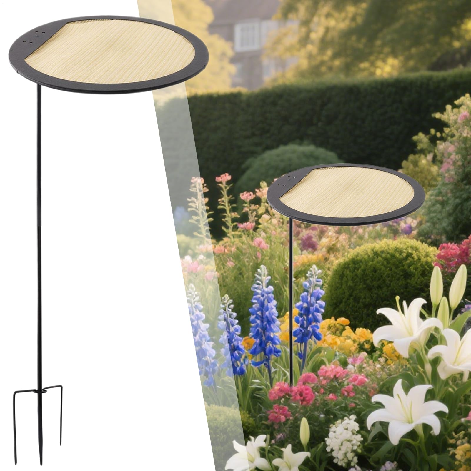 Ombrello da Sole per Piante - Ombrello Parasole Bloccante la Luce Solare,Copertura Regolabile 3 Pezzi Portatile Termica per Orto Balcone Fiori Cortile Decorazione